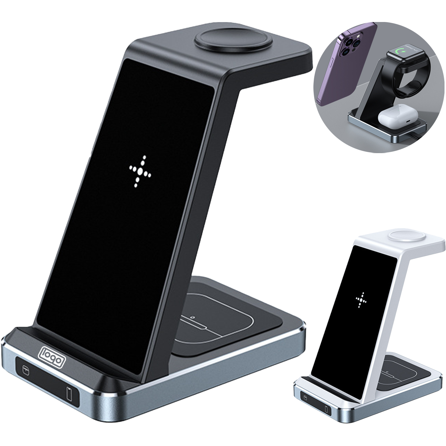 3 in 1 ABS Fast Wireless Charging Station