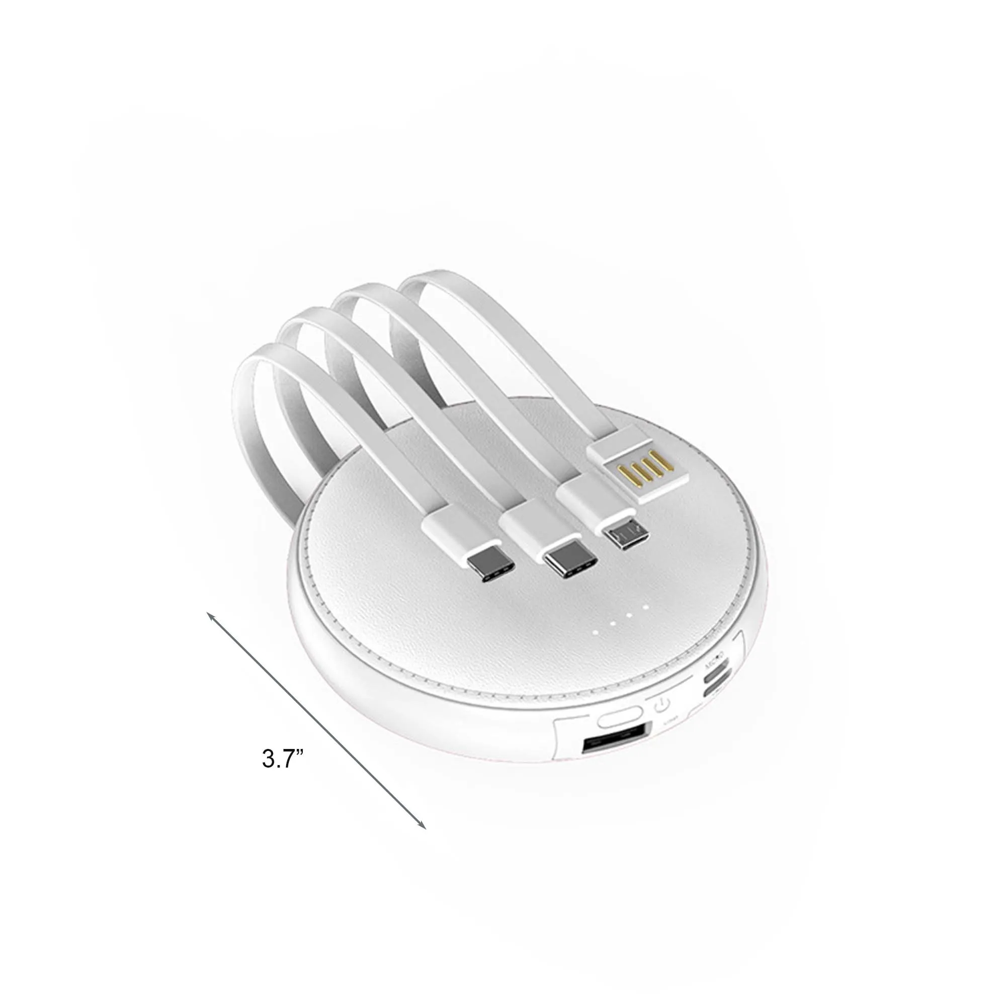 Round PU Power Bank 4