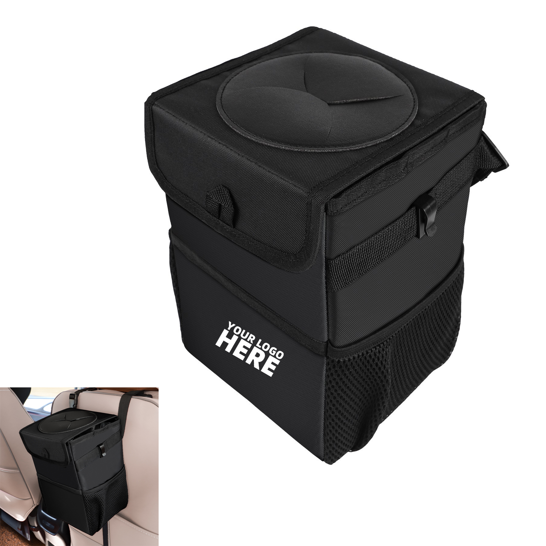 Car Trash Can With Lid 2