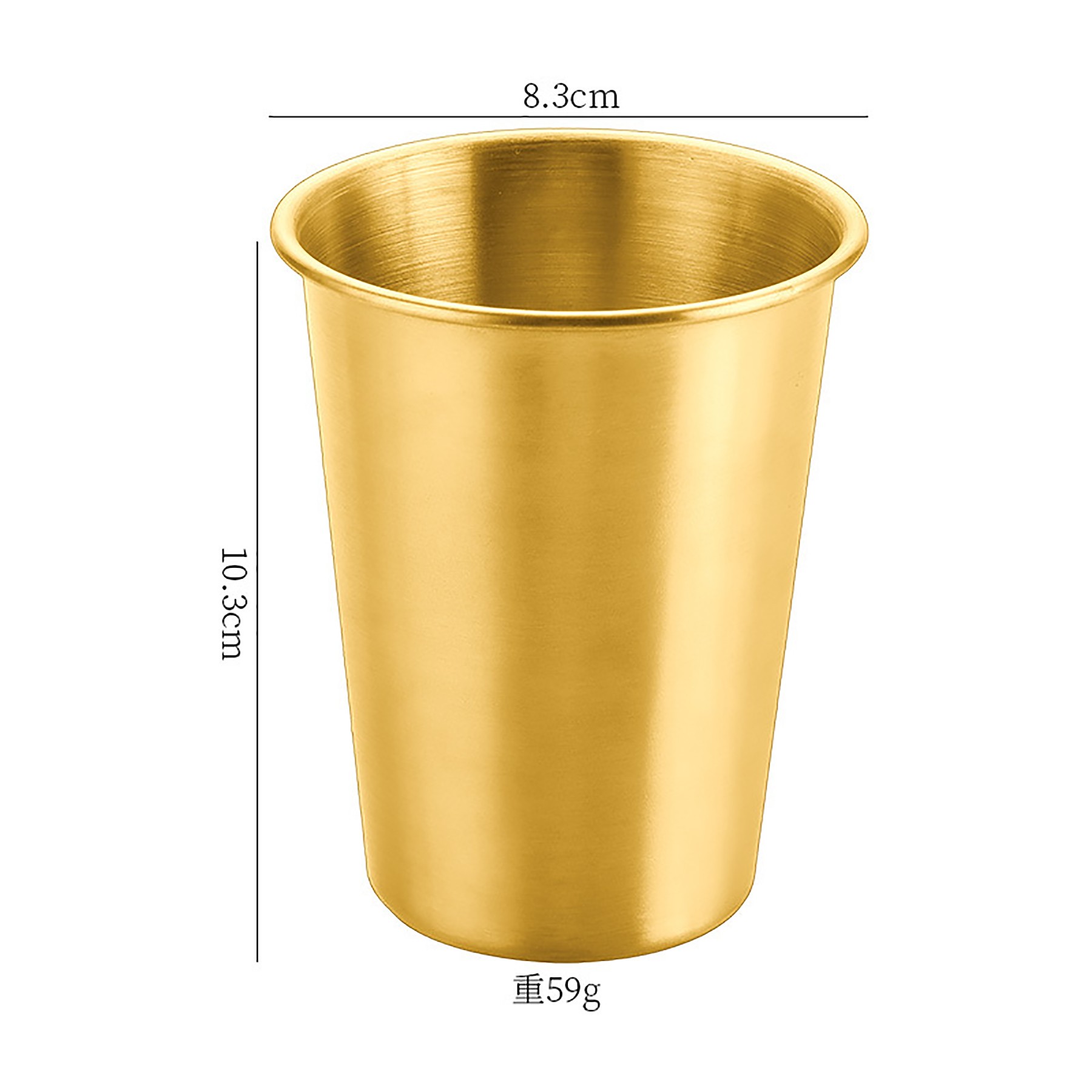 Stainless Steel Pint Cups Unbreakable Metal Drinking Water Stackable Glasses 1
