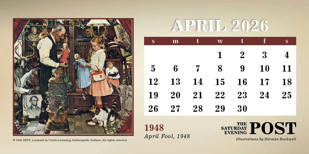 Triumph® Calendars The Saturday Evening Post Illustrations by Norman Rockwell Desk Calendar 2