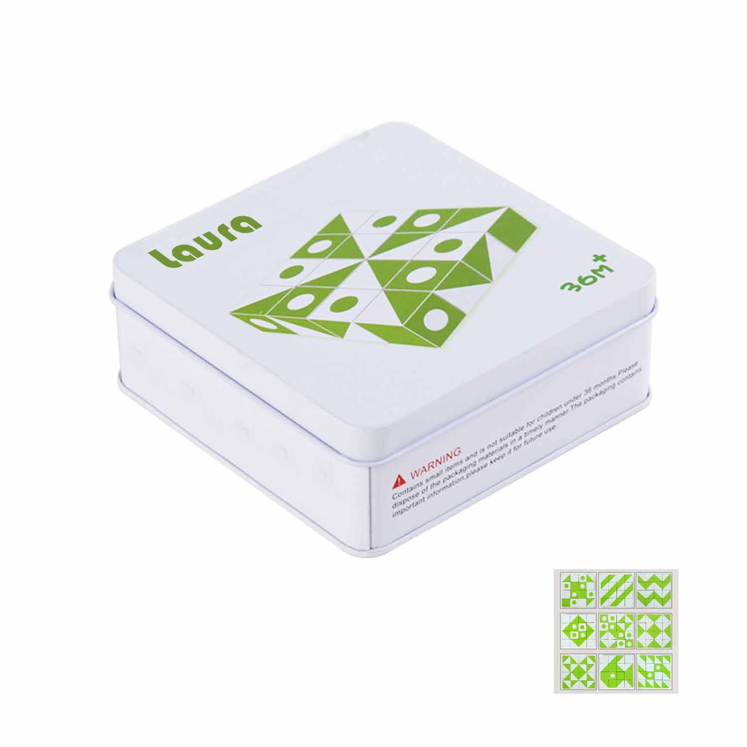 16 pieces of wooden stereoscopic 3D mind puzzle for children