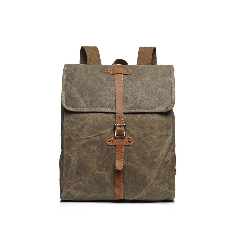 Vintage Stylish Waxed Backpack 2