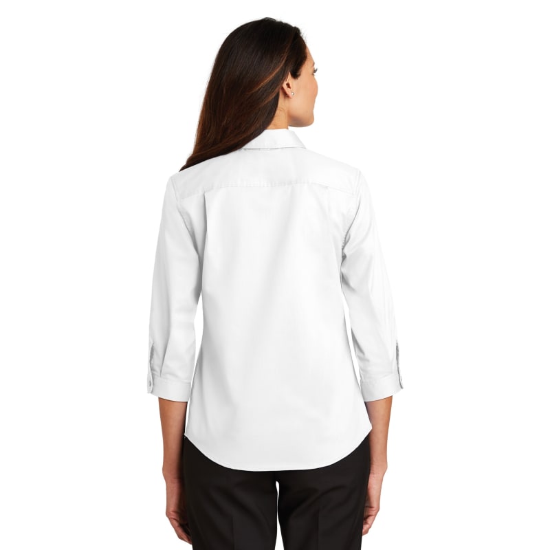 Port Authority Ladies 3/4-Sleeve SuperPro Twill Shirt. 12