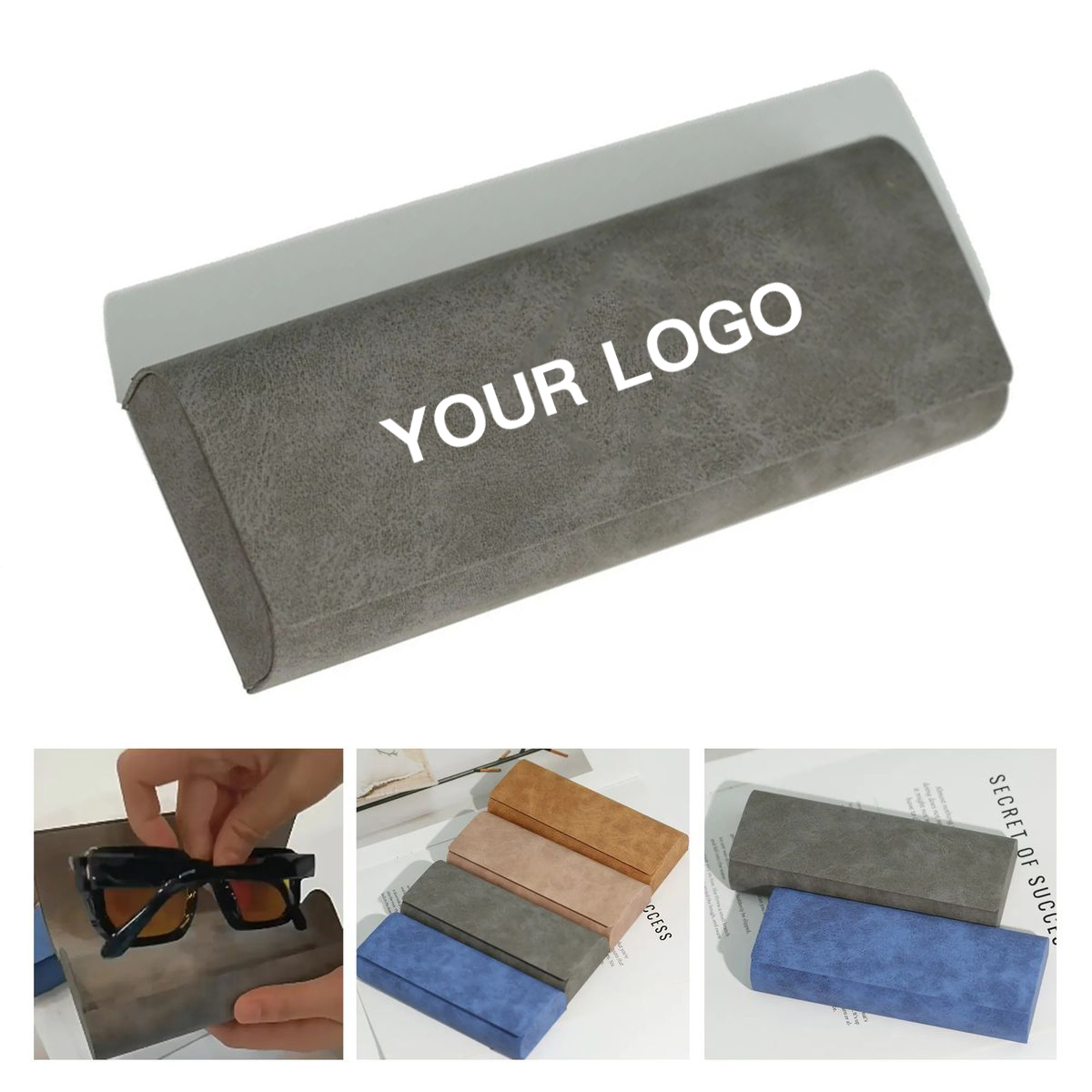 Leather Hardshell Glasses Case for Eyewear Safety 2