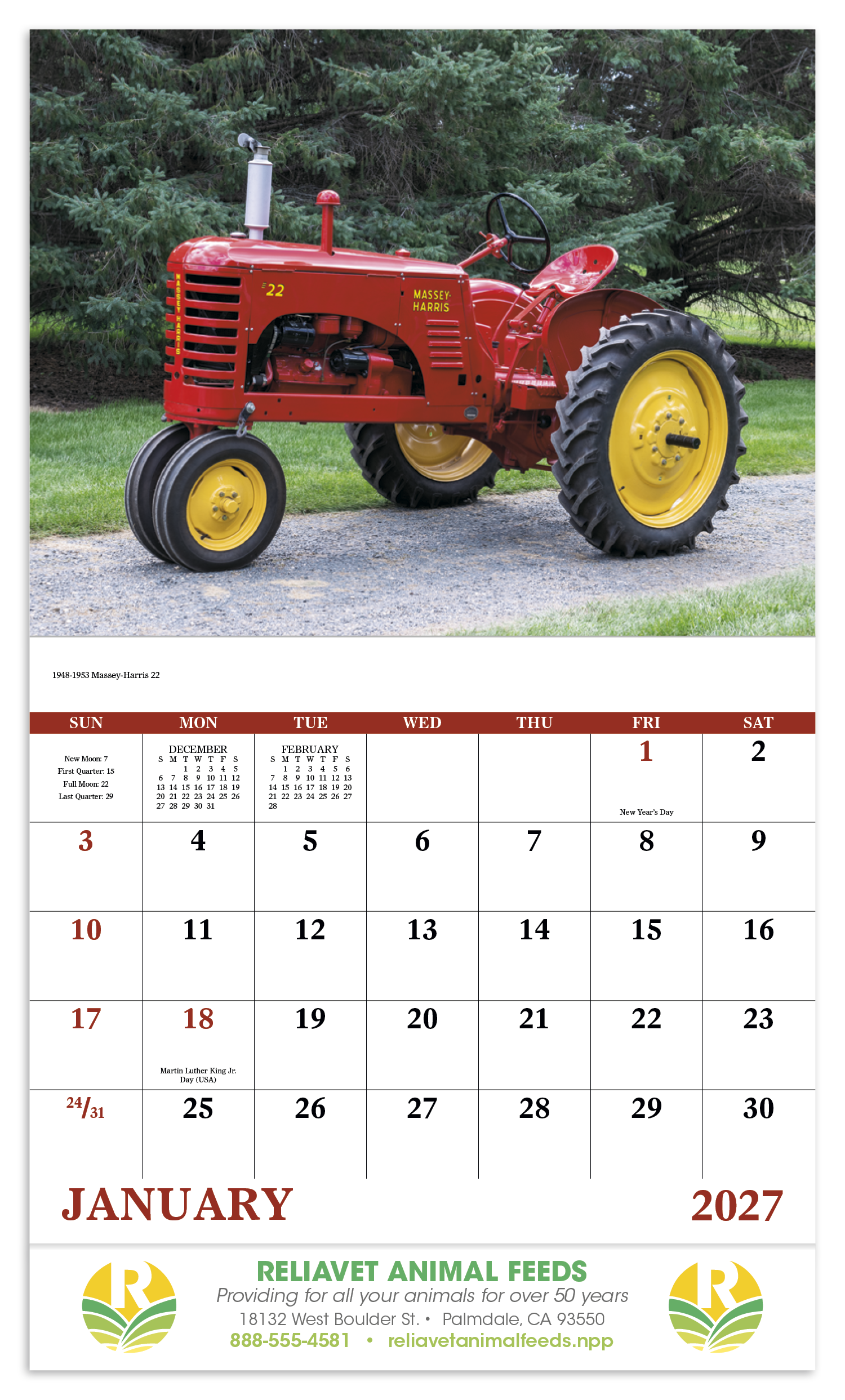 Good Value™ Classic Tractor - Stapled Calendar 61