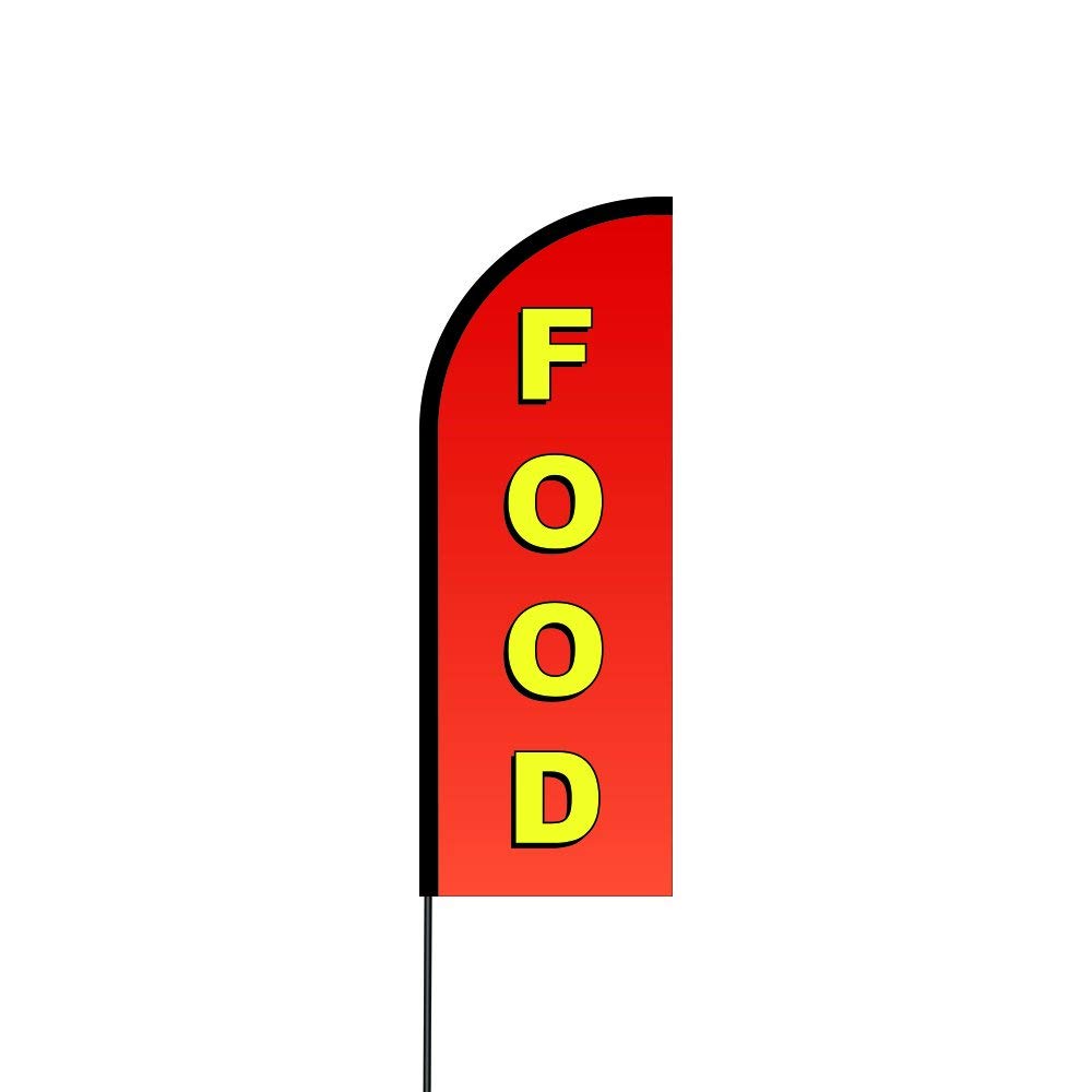 Food Flag Kit 14' Feet Feather Flag Sign Outdoor Banner 2