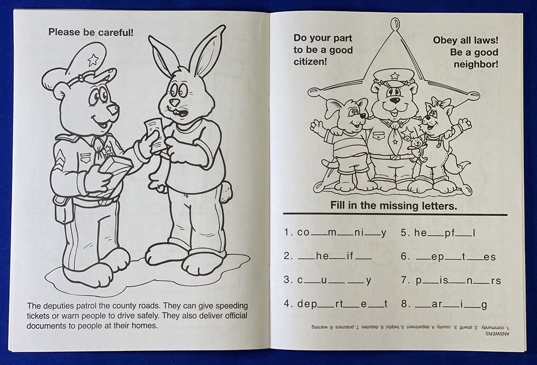 COLORING BOOK - Your Sheriff is Your Friend Coloring & Activity Book 3