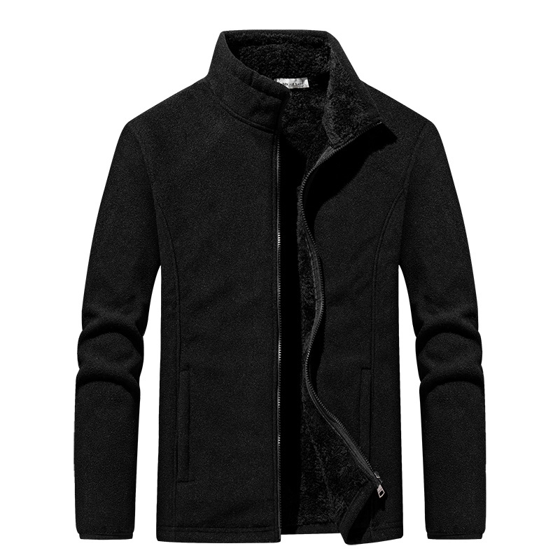 Men's Sherpa Lined Jacket Polar Fleece Full-zip Parka Coat 9