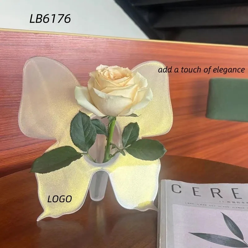 Butterfly Acrylic Frame Vase for Art Deco 1