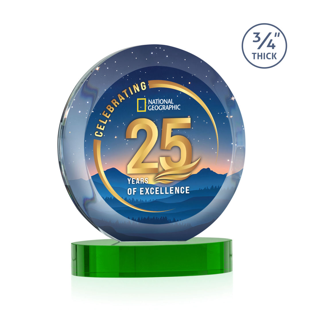 Gibralter Vividprint™ Award on Alberton Base - Green