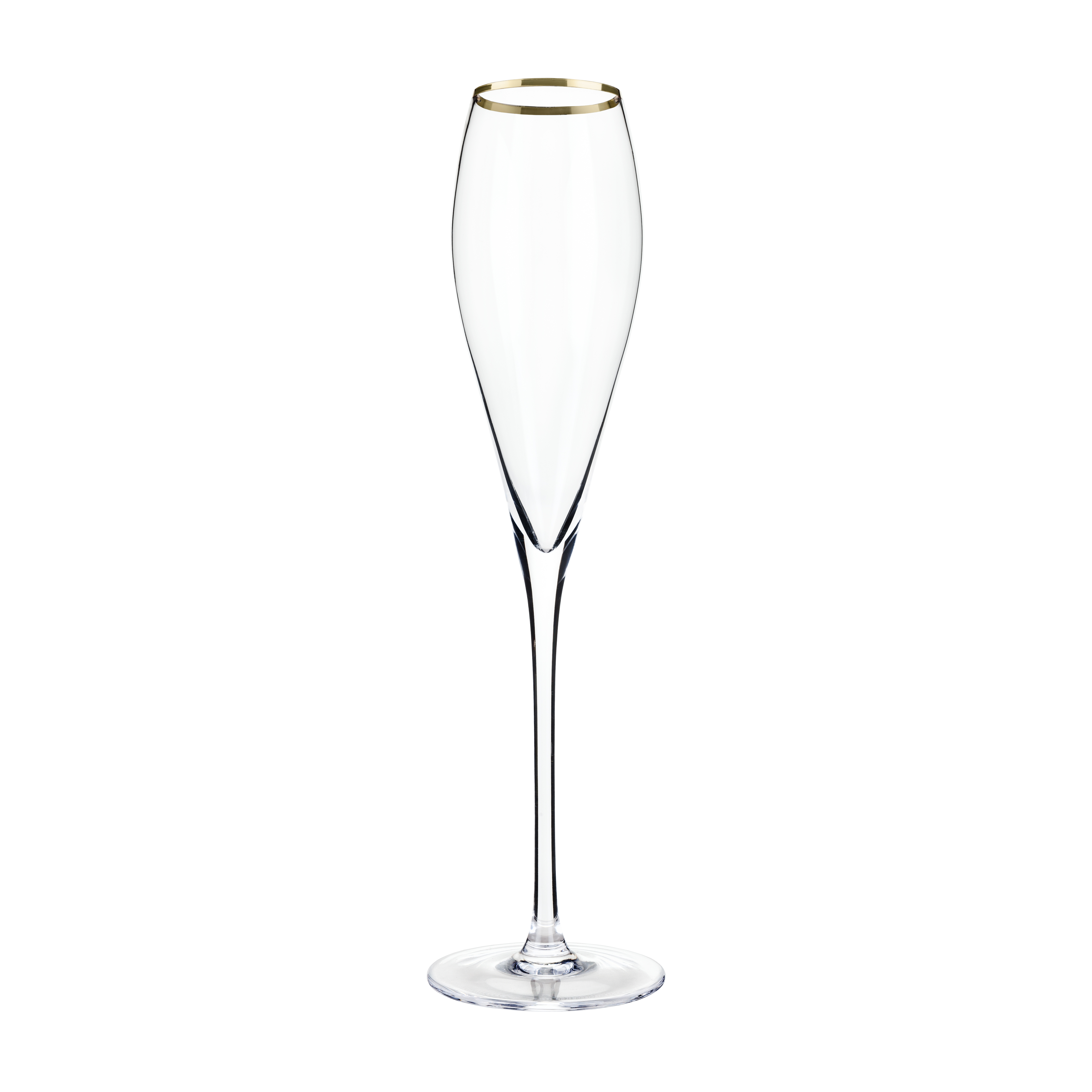 Viski® Gold-Rimmed Crystal Champagne Flute 7