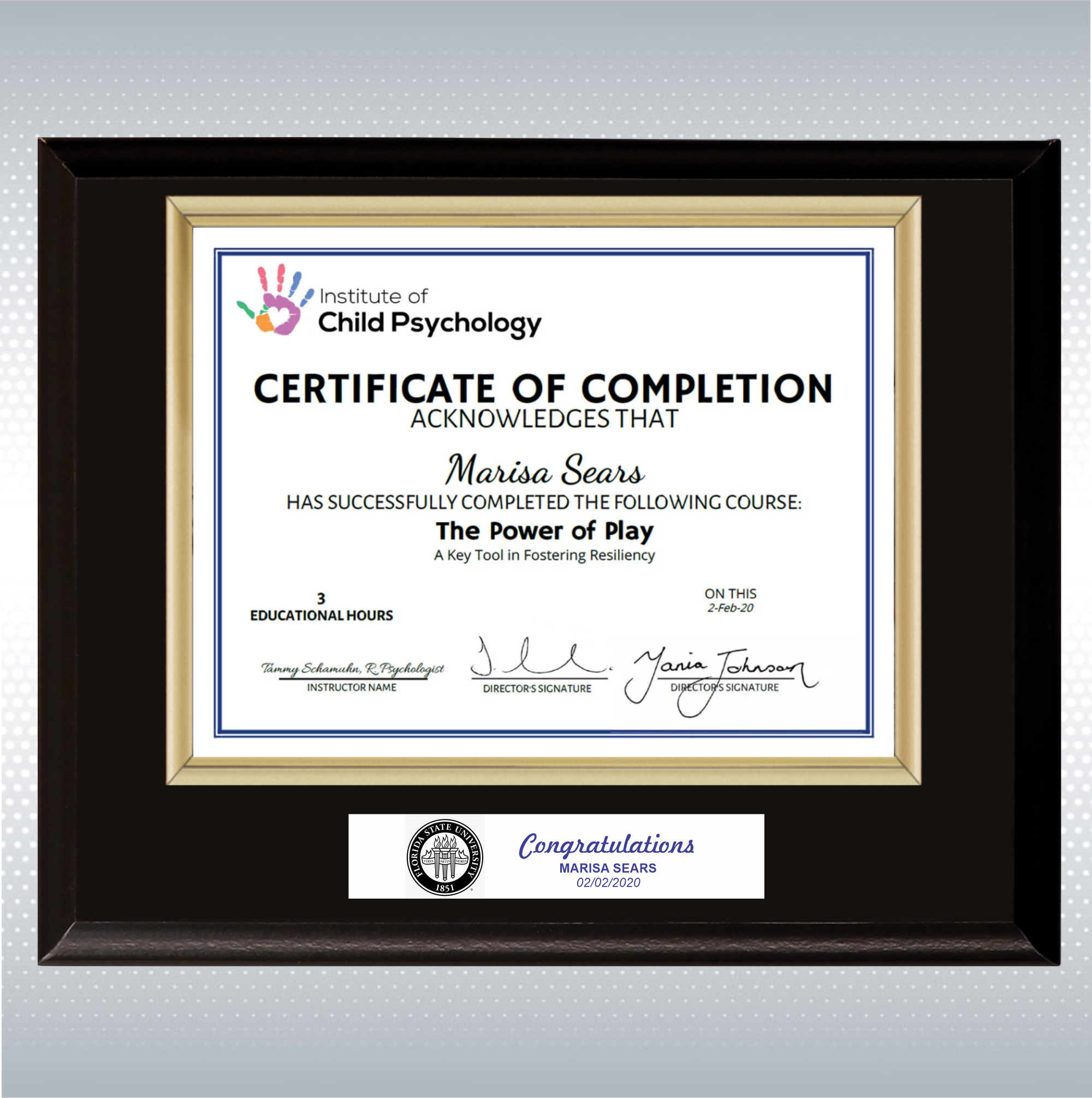 Black Matte Finish Certificate Plaque 7