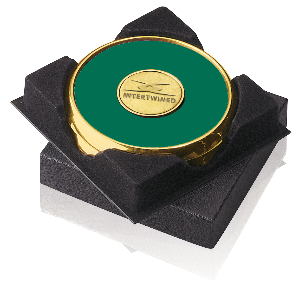 JAFFA® Two Coasters in Deluxe Black Flocked Gift Box 31
