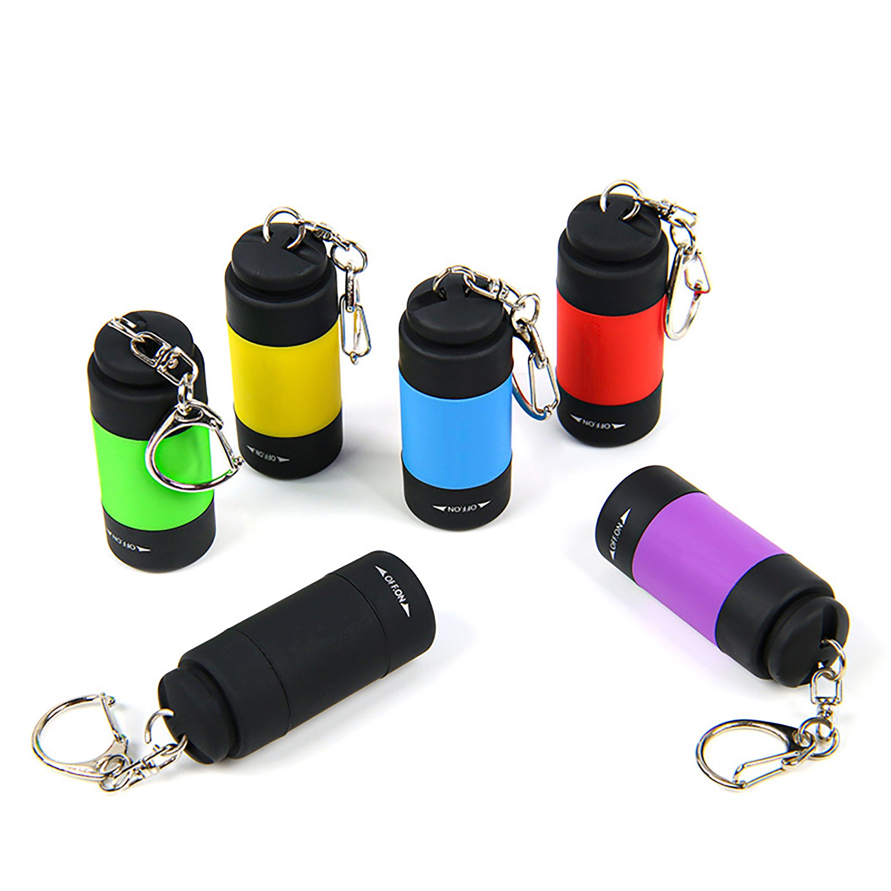 2-in-1 Mini USB Rechargeable Flashlight Keychain 6