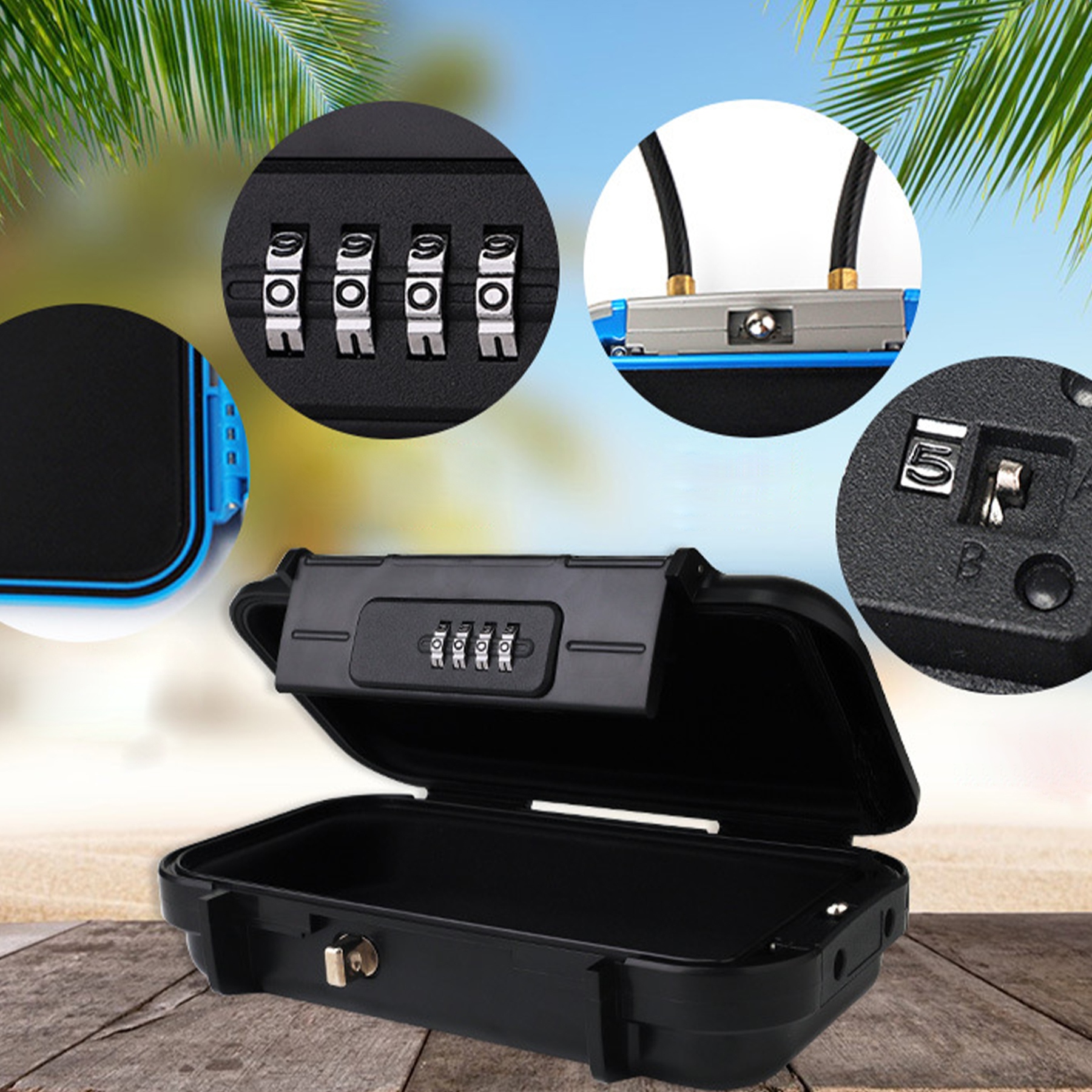 Waterproof Anti-Theft Mini Travel Portable Lock Box 1