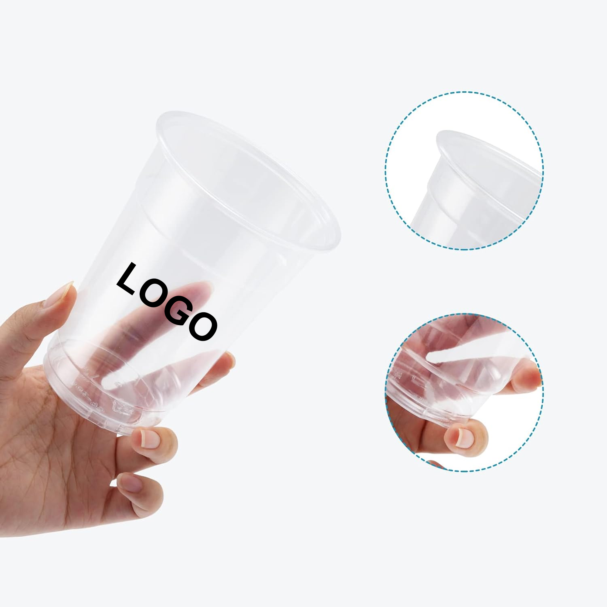 16 OZ Clear Plastic Cups 4
