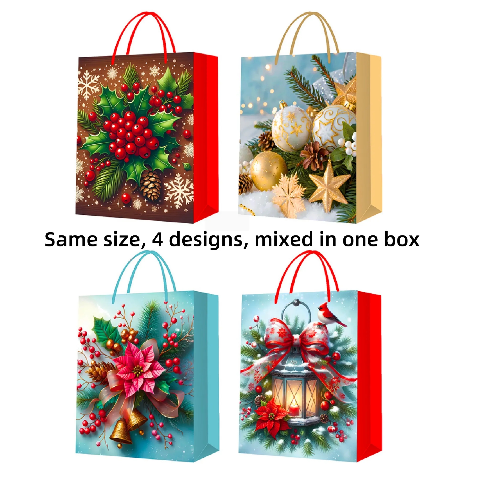 Festive Present Bag - Bauble Pattern For Gifting 5