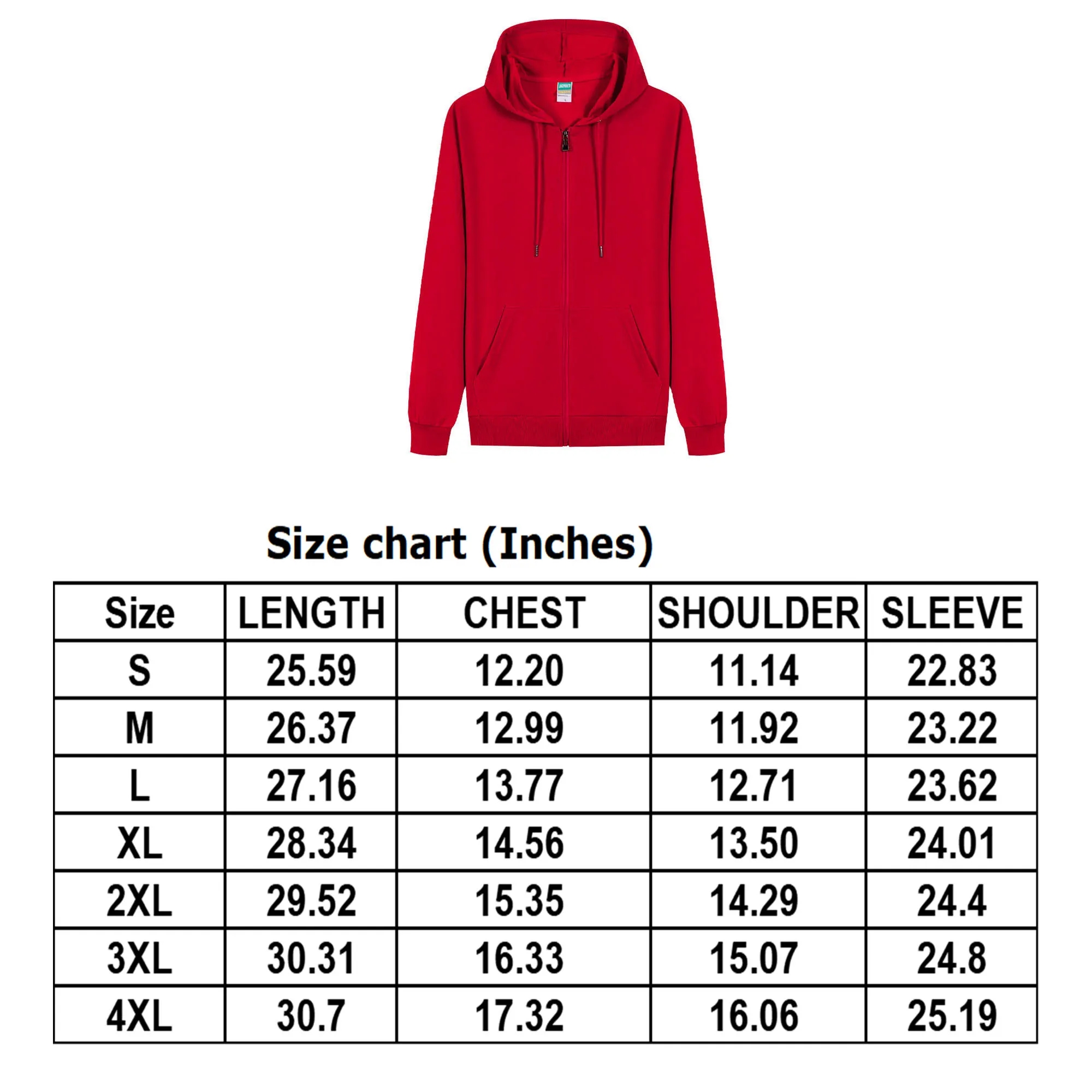 Zip Up Hooded Sweatshirt Jacket 4