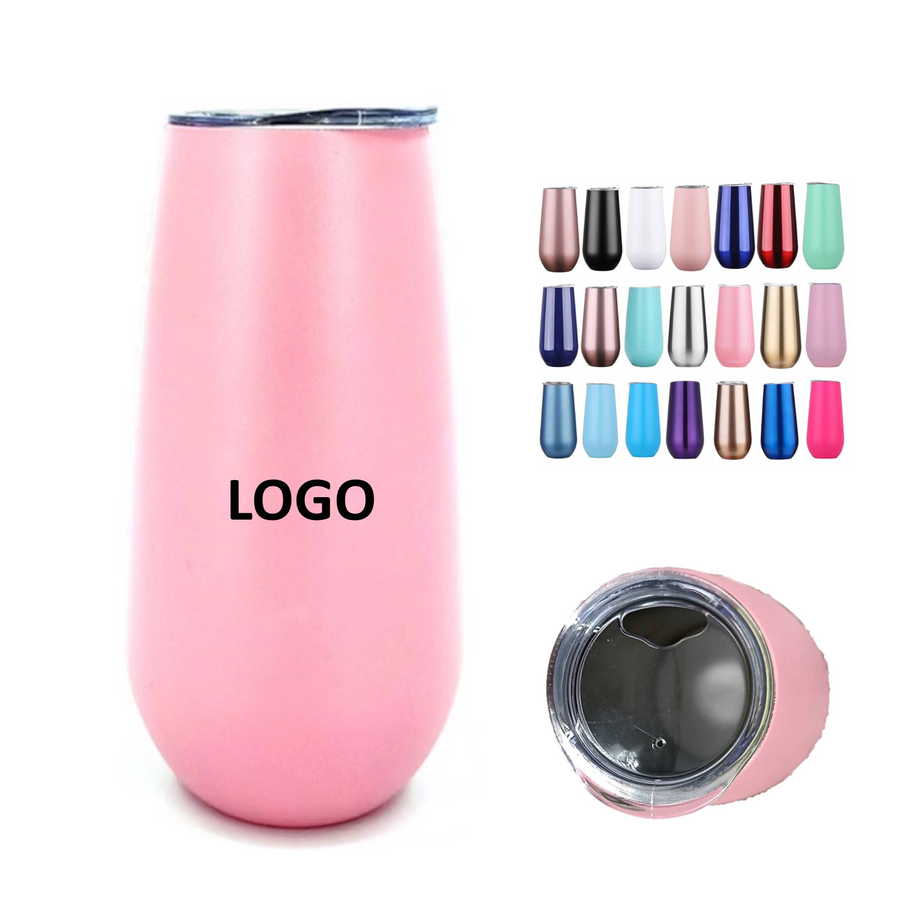 Custom 6 oz 12 oz Egg Shape Wine Tumbler 2