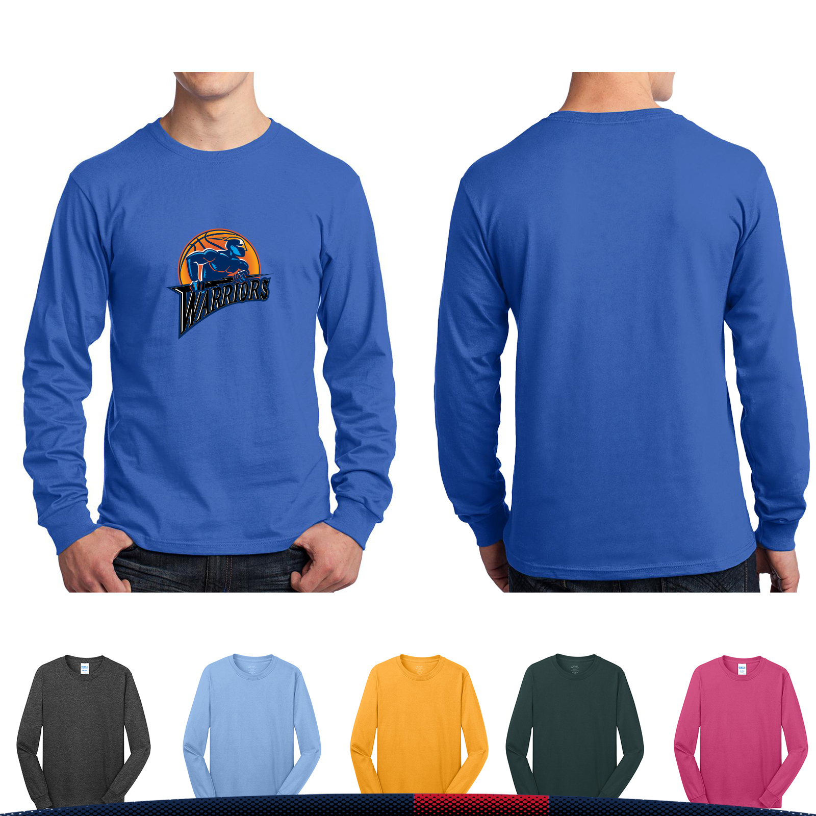 Port & Company® Men's Long Sleeve Cotton T-Shirts 7