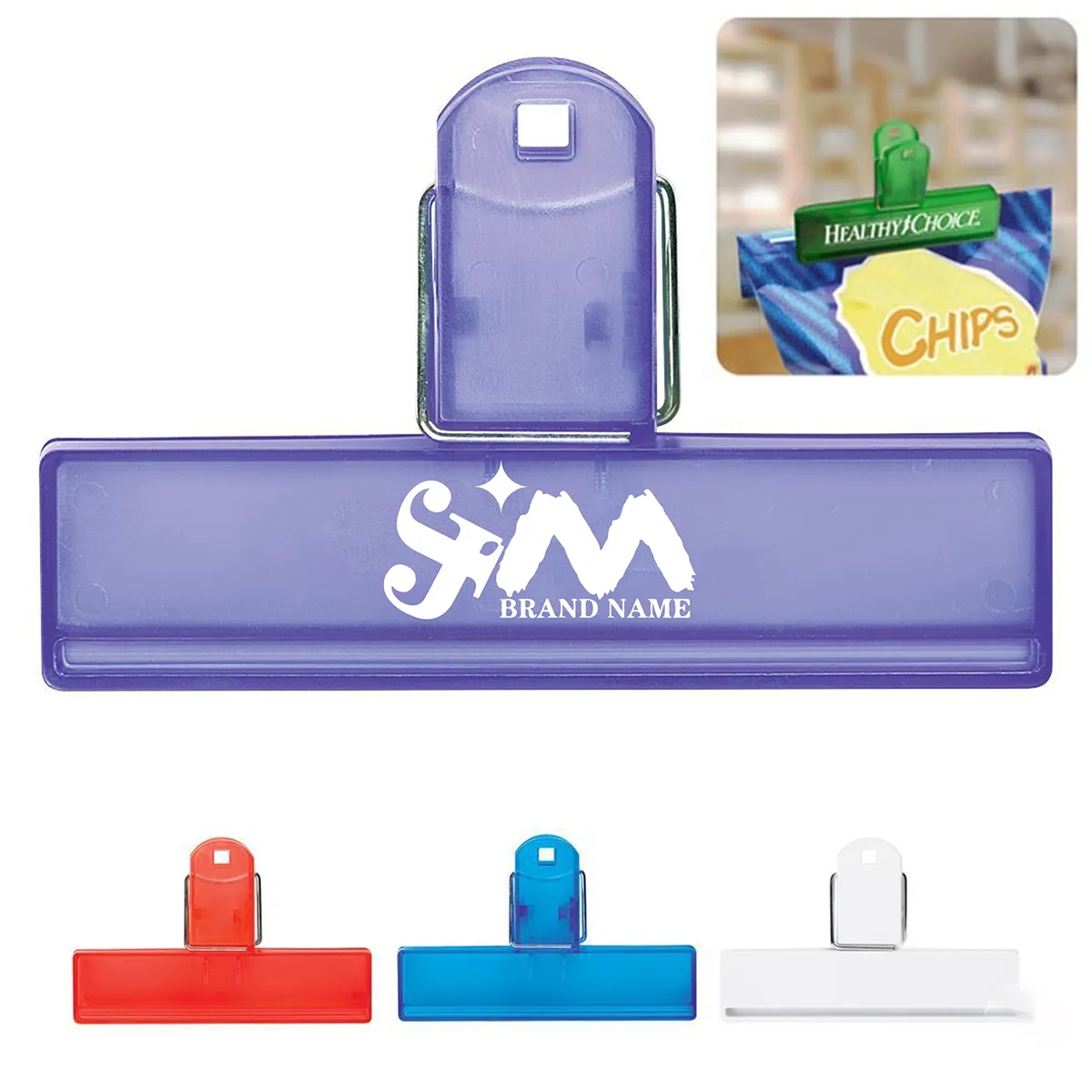 Customized Plastic Promotional Gift 4 Inch Food Bag Clip 3