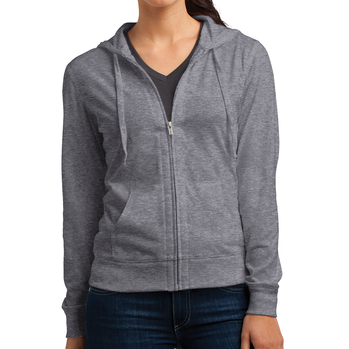 District® Juniors' Jersey Full-Zip Hoodie 11