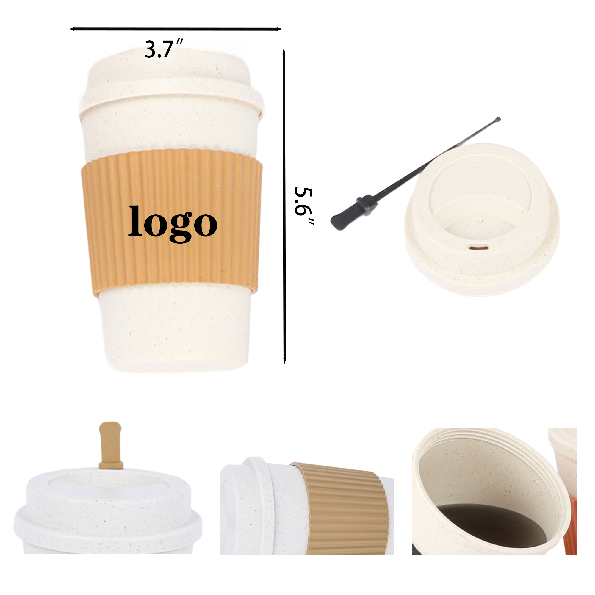 16oz Full color minimalist customized coffee cup 2