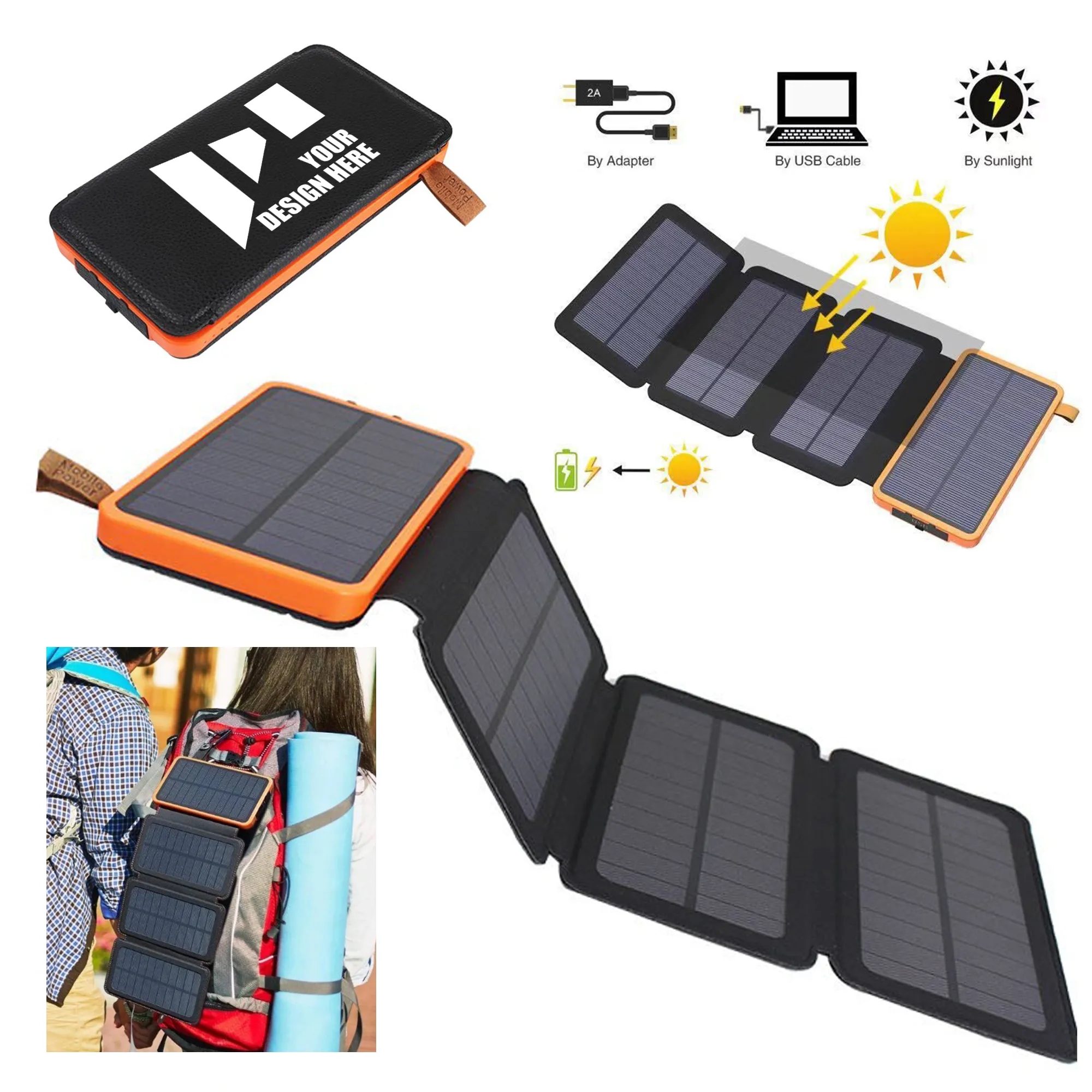 20000mAh 4-Panels Solar Power Bank 4