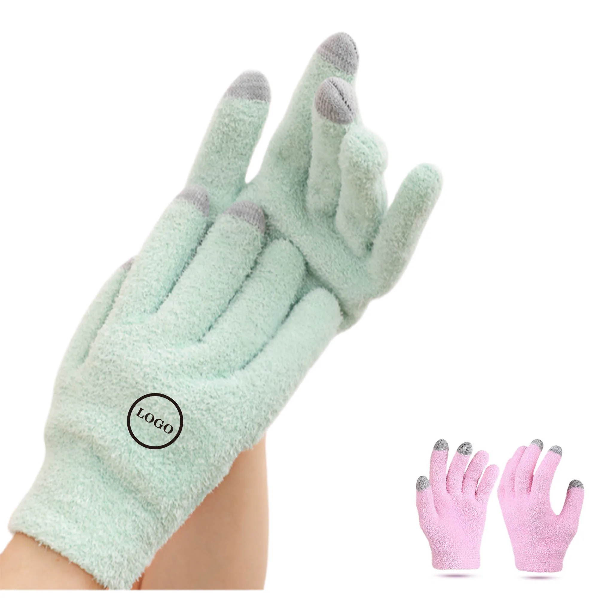 Feather Yarn Touchscreen-Compatible Winter Gloves