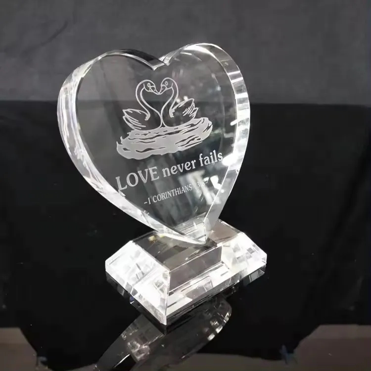 Souvenir Heart Shaped Crystal Award 3