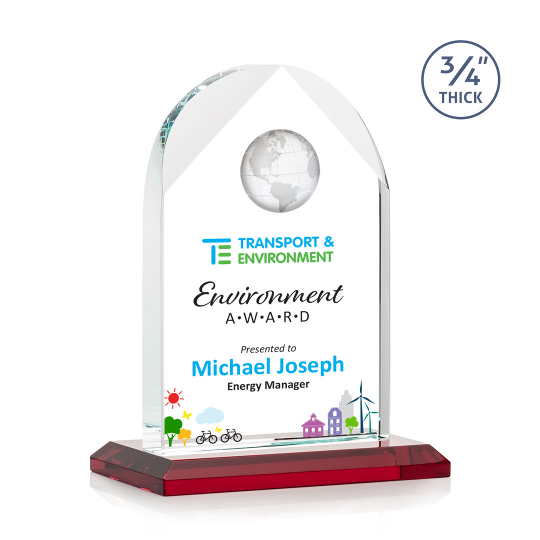 Blake Globe VividPrint™ Award - Red 5