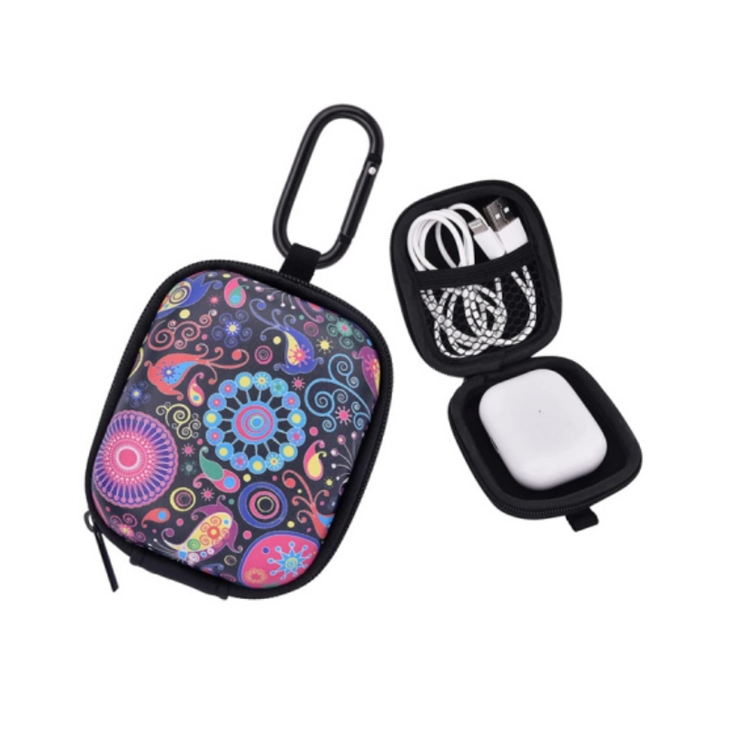 Earbuds Zipper Pouch with Carabiner 4