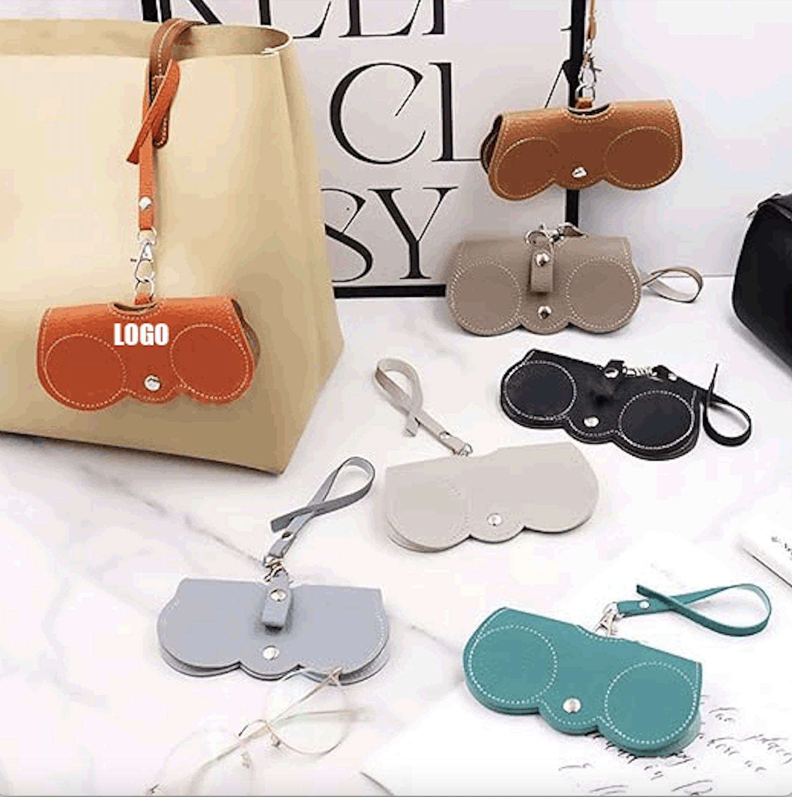 Leather Sunglasses Bag/Portable Eyeglass Carrying Case Holder 2