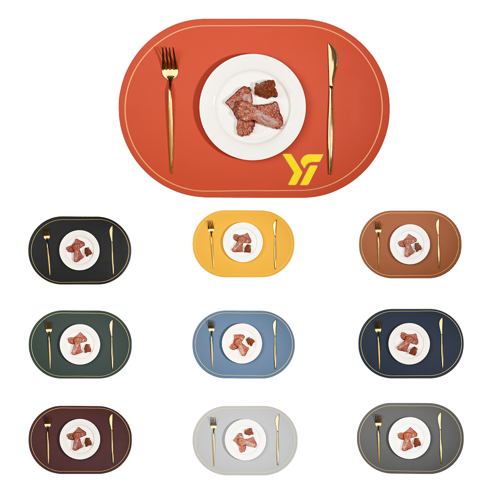 Premium PU Leather Place Mats for Dining Table 3