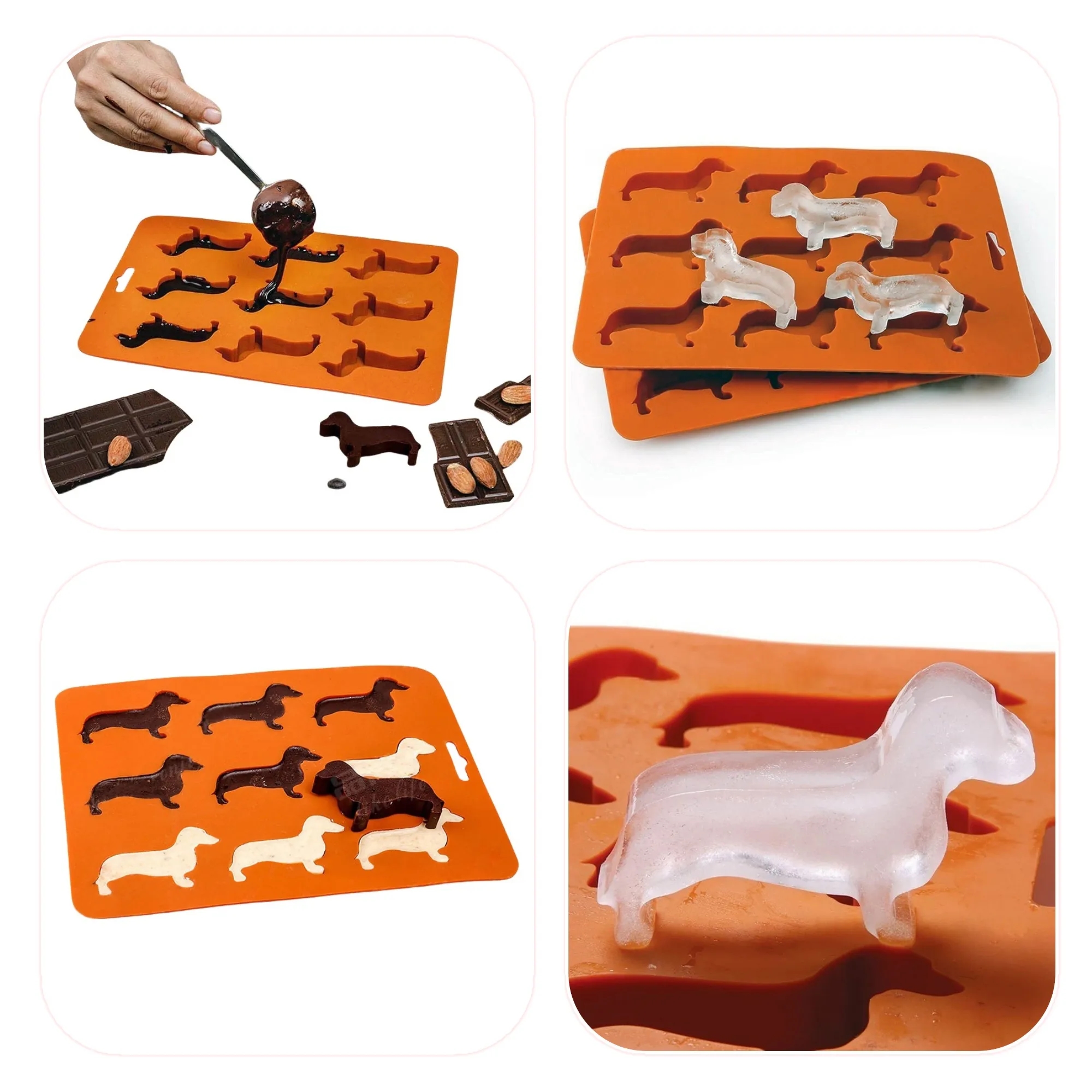 Cute Dachshund - Designed Silicone Ice Tray 2