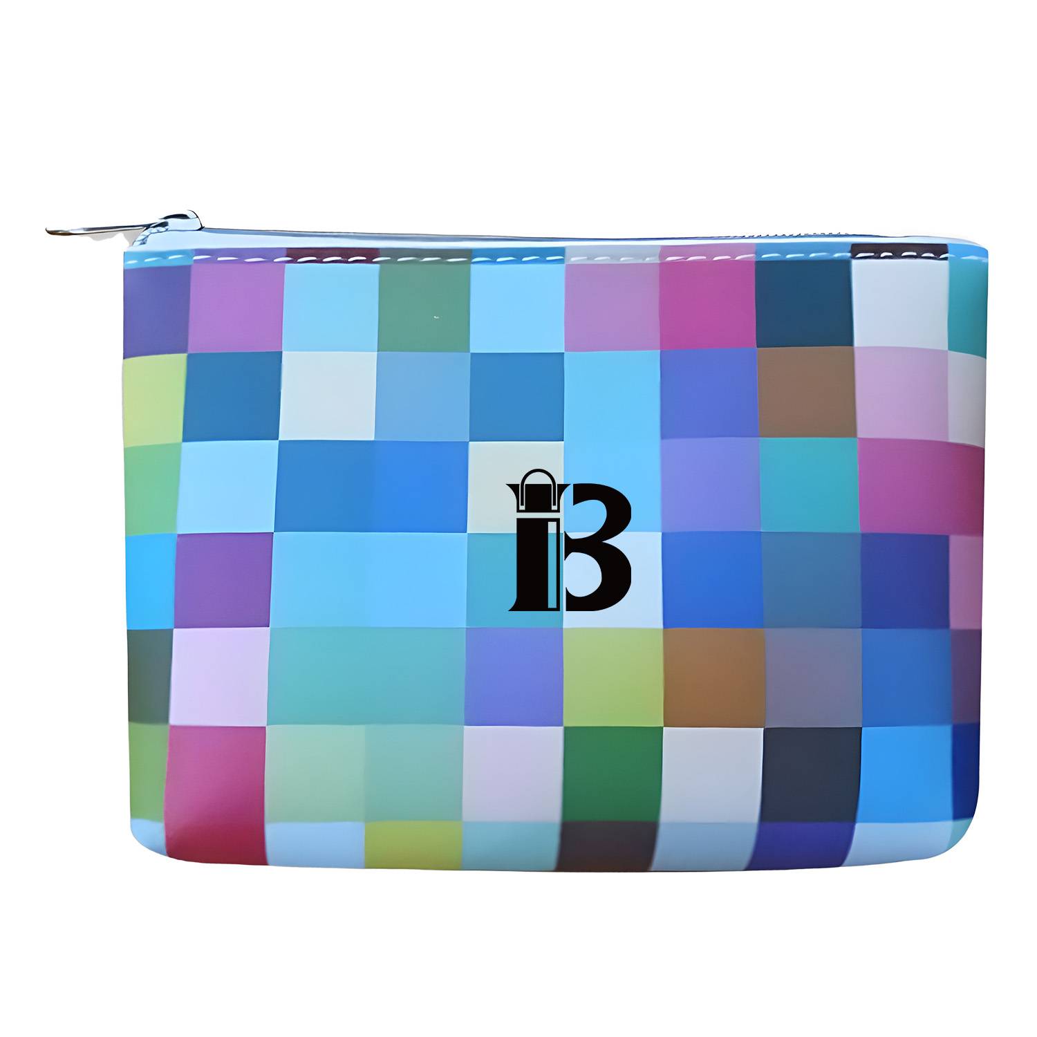 TPU Checkered Contrasting Color Makeup Bag 9