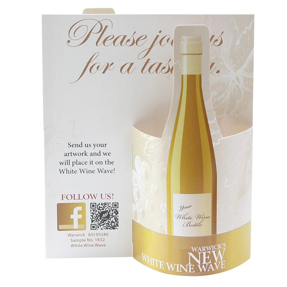 White Wine Wave 3D Table Tent 4