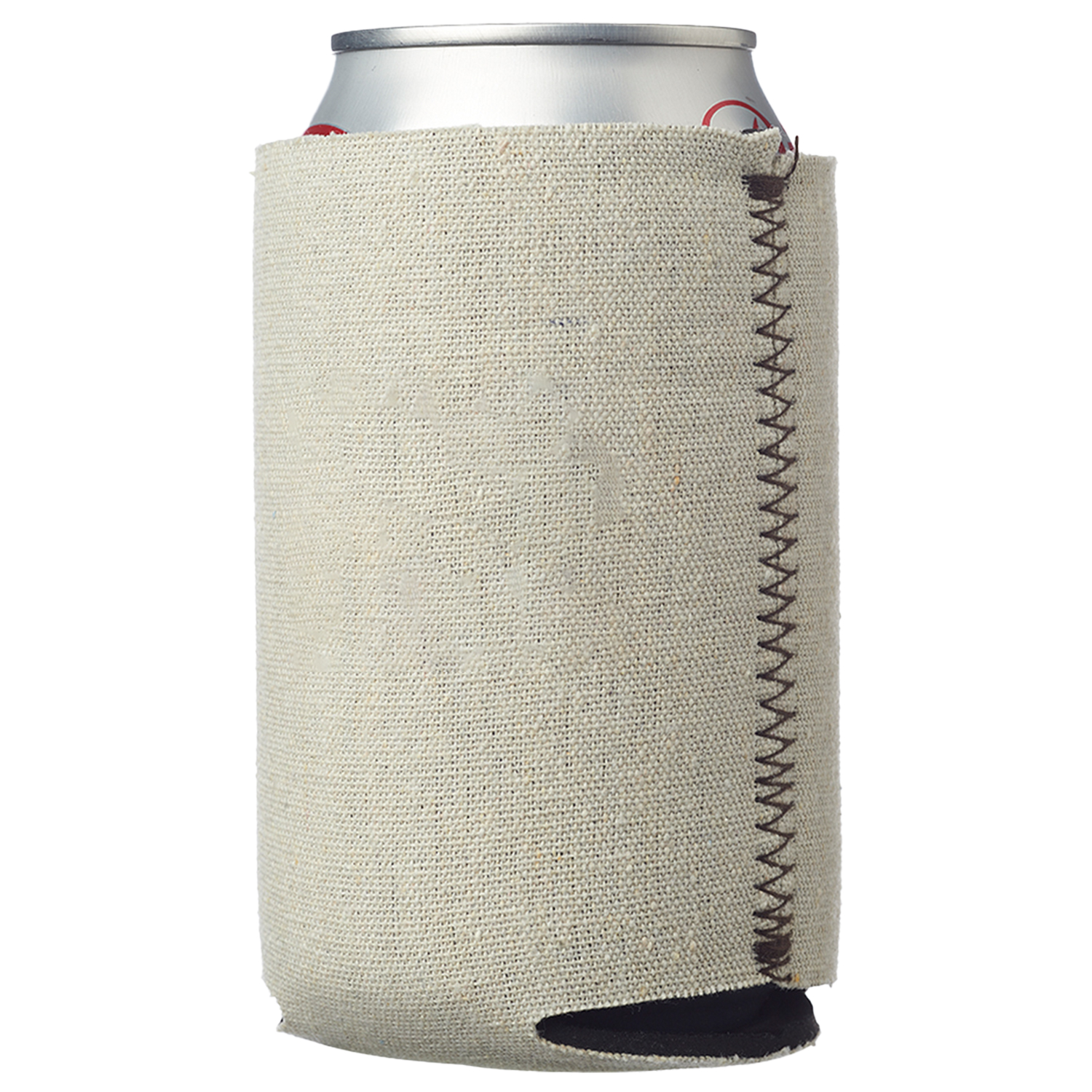 Canvas Collapsible Foam Can Cooler, 16 oz., custom koozie with logo imprint 2