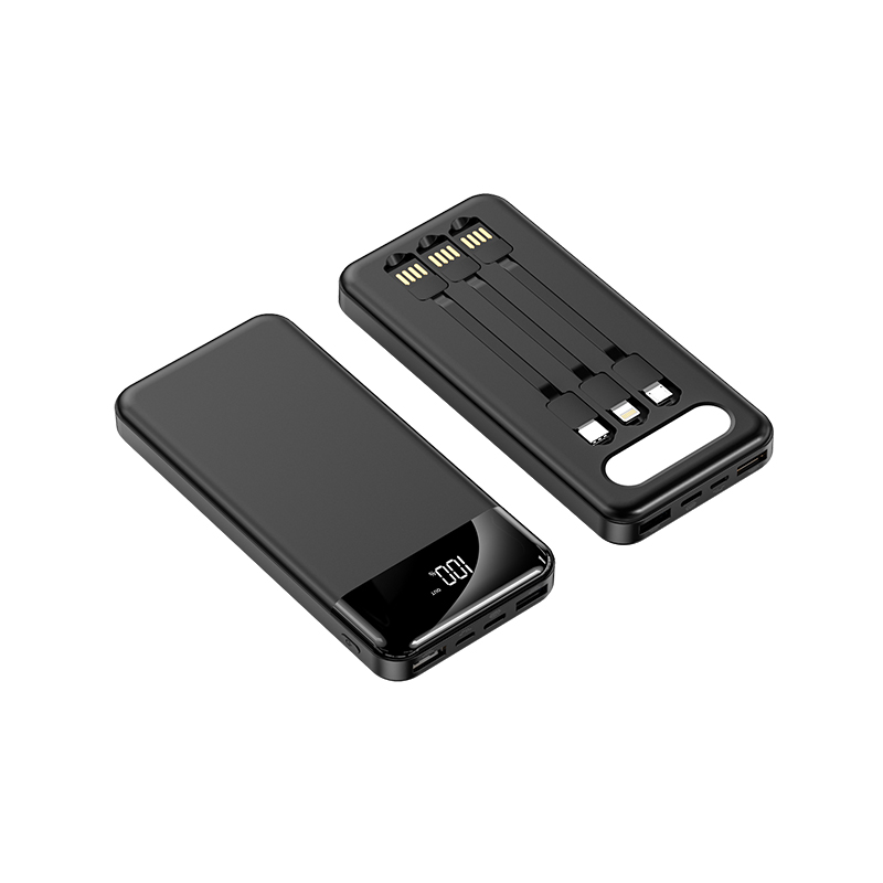 10000 Mah Power Bank W/ 3 Cables 1