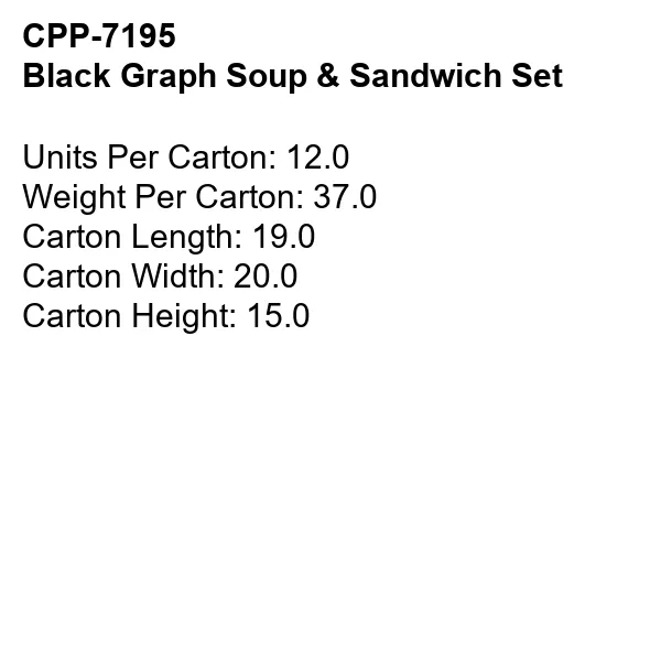 Black Graph Soup & Sandwich Set 4