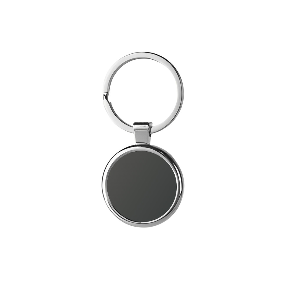 Round Satin Metal Keychain 2