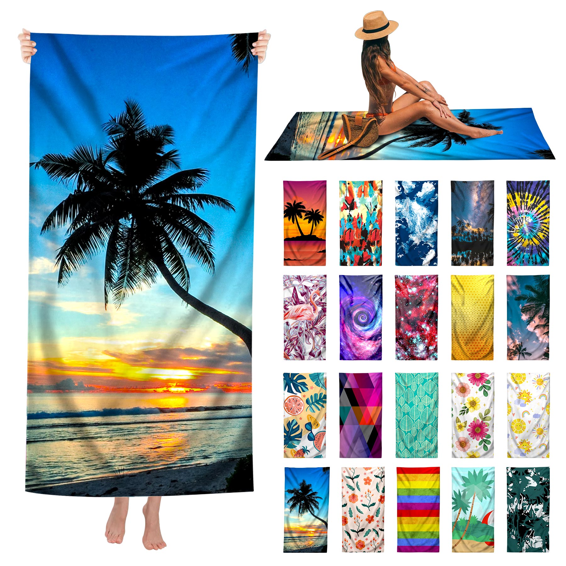Full Color Quick Drying Beach Towel (24 Hours Shipping Out) 4