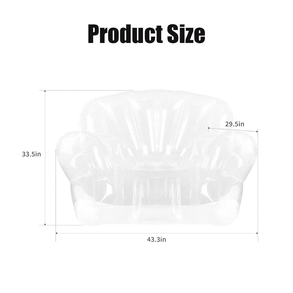 Transparent Clear Inflatable Chair Sofa Seat 2