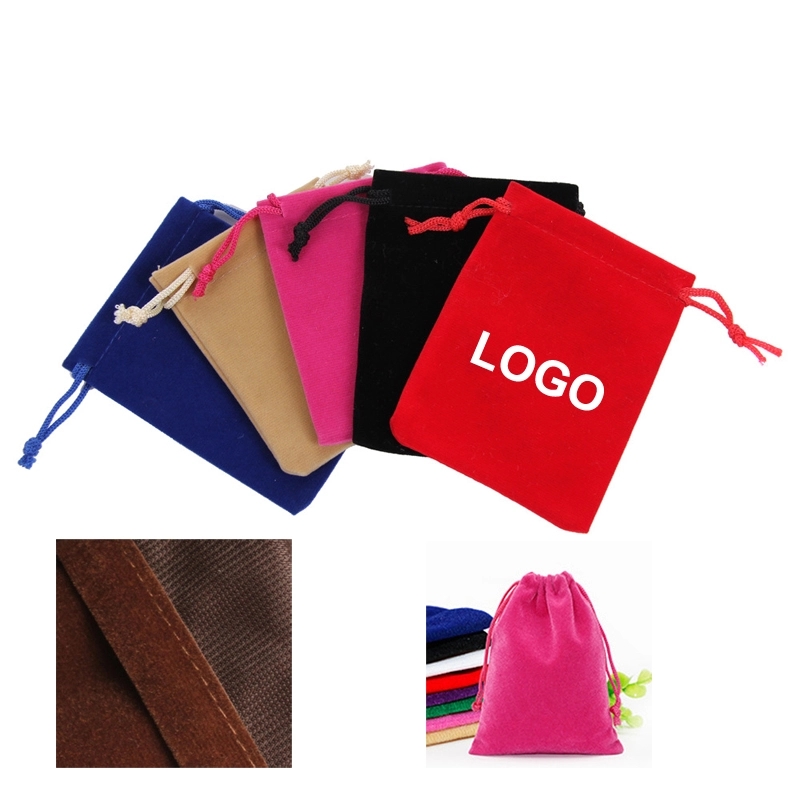 Mini Jewelry Velvet Drawstring Cinch Bag Pouch 2