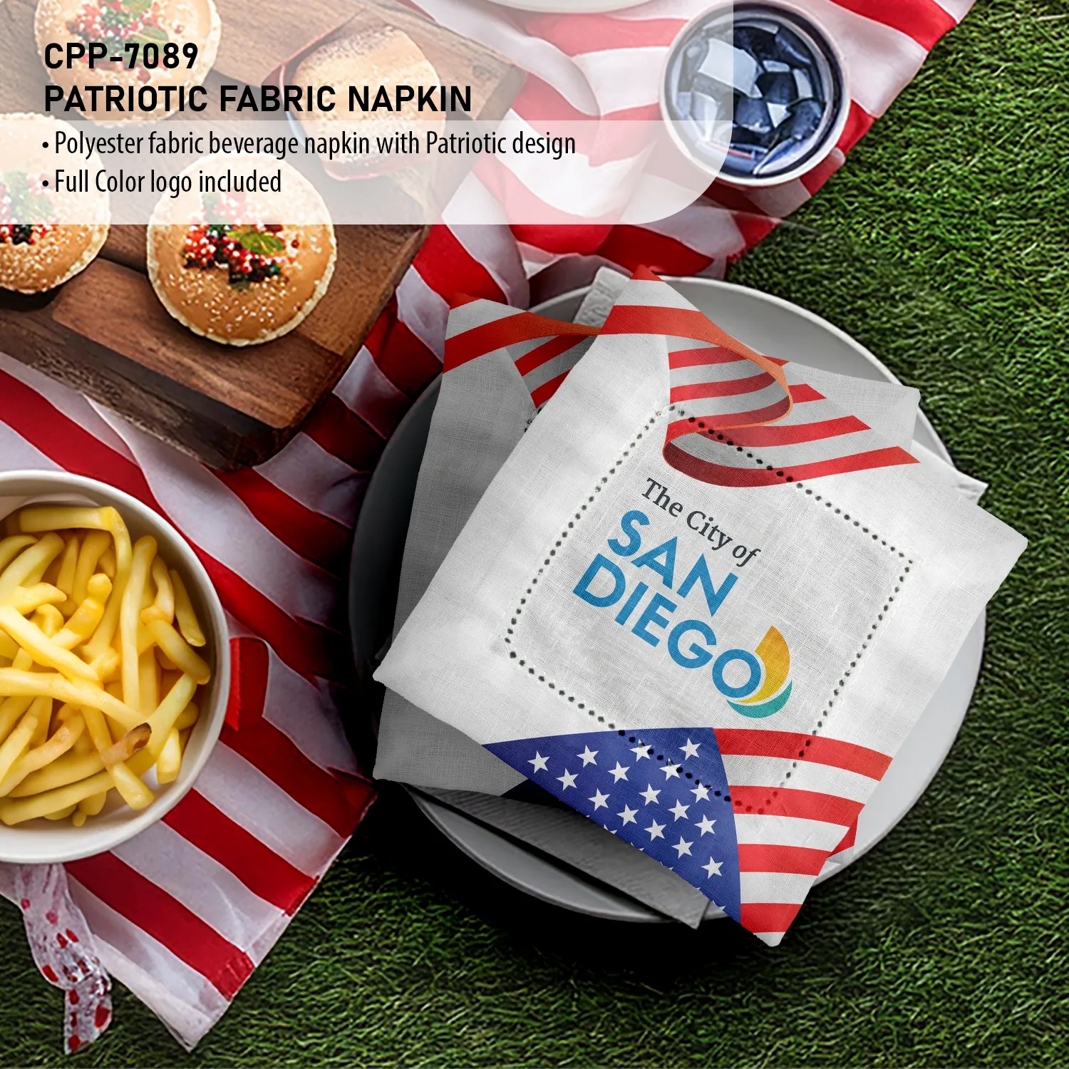 Patriotic Fabric Napkin 2