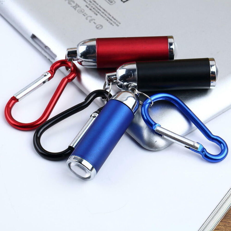 Aluminum Mini LED Flashlights with carabiners 8