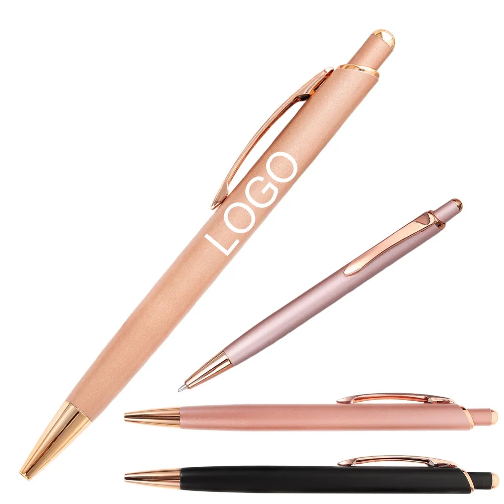 Monty Metal Pen with Rose Gold trim 2