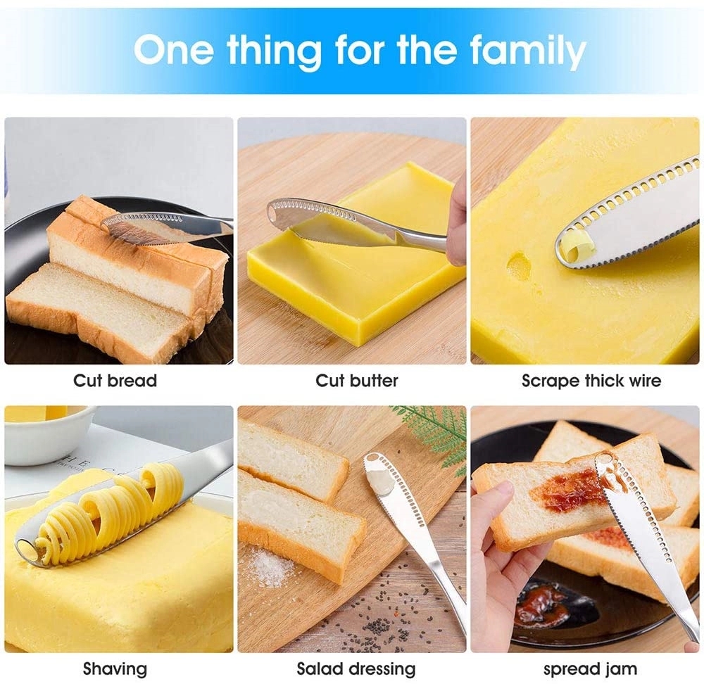 Stainless Steel Butter Knife - 3 in 1 Kitchen Gadgets 5