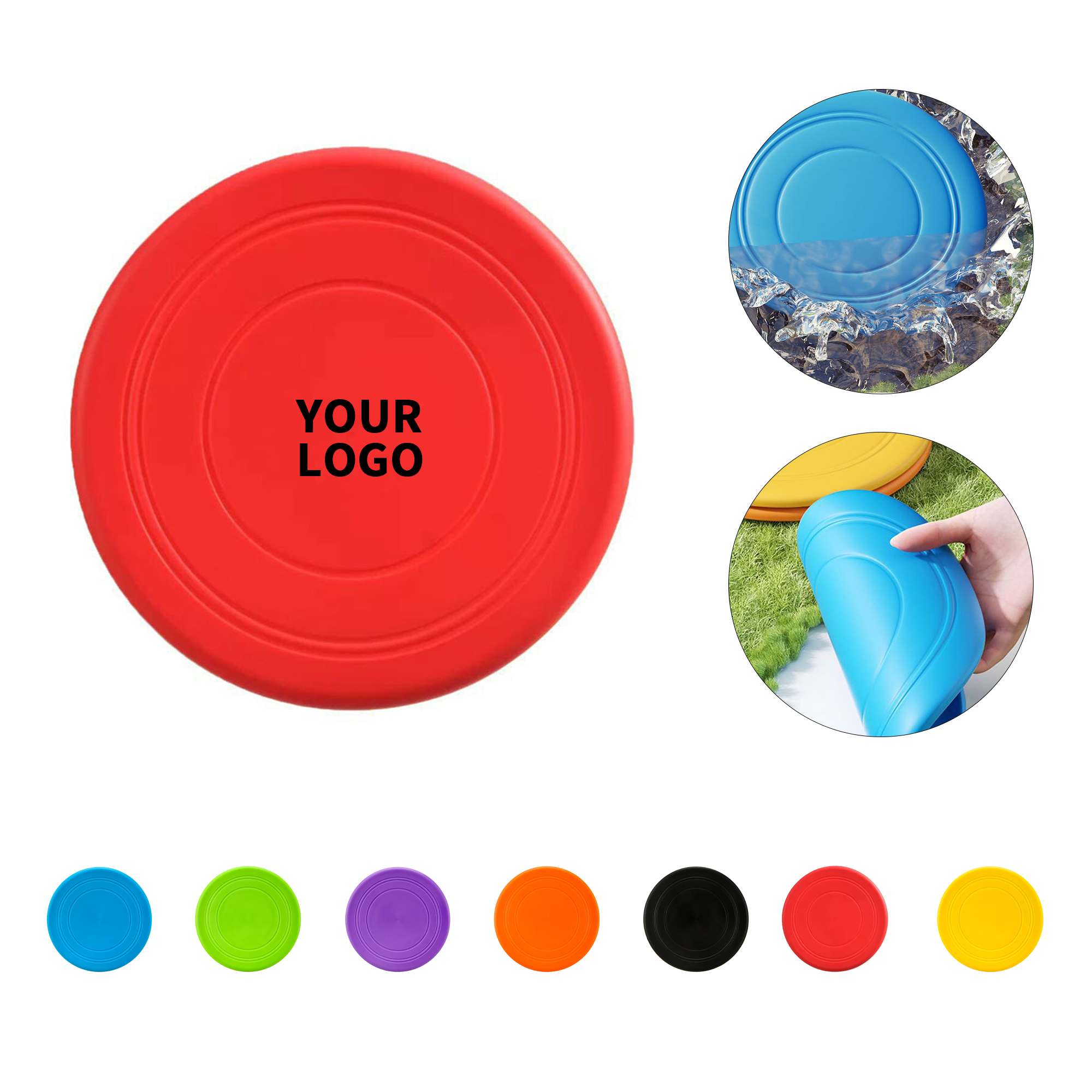 Silicone Flying Disc 7" Soft Safe Design 4